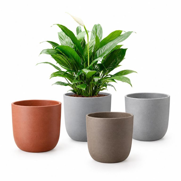 MACETERO PLASTICO ADONIS 14X12 de Polipropileno 14.3x12.7 cm Gris