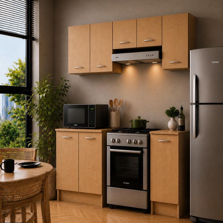 Combo Cocina Lissa 1,5 m Roble