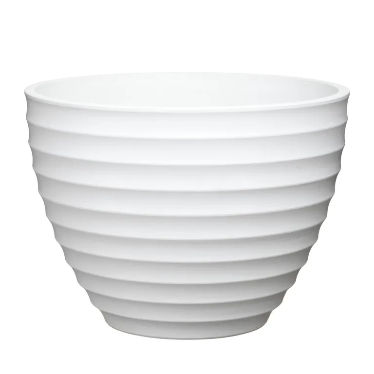 Macetero plastico color blanco 38x28cm de Polipropileno 38x28.2 cm Gris