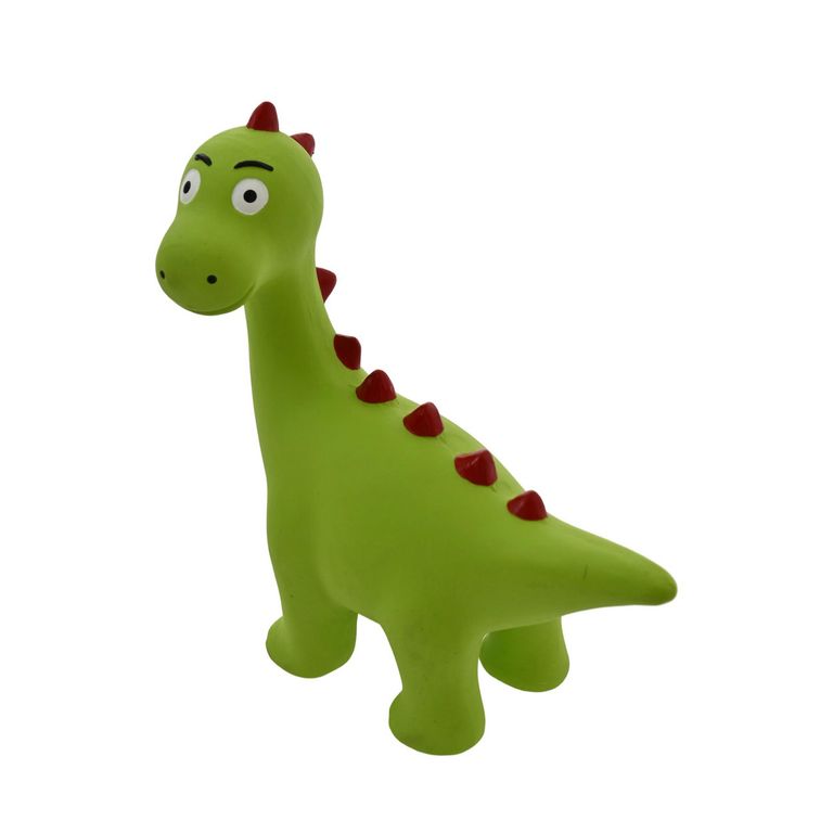 Juguete para perro de latex dinosaurio verde