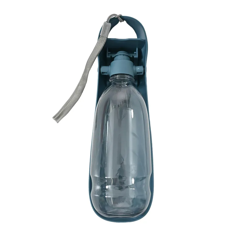 Botella de agua para paseo de mascotas 550ml, color azul