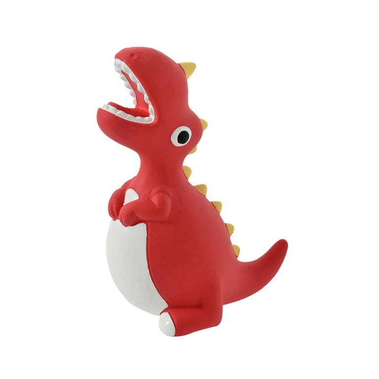 Juguete para perro de latex dinosaurio rosa