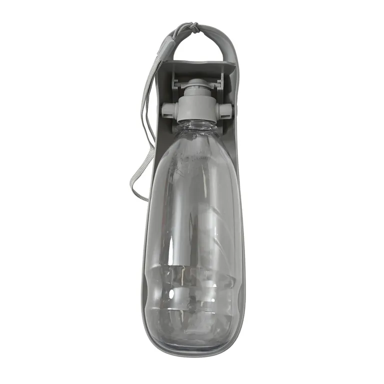 Botella de agua para paseo de mascotas 550ml, color gris