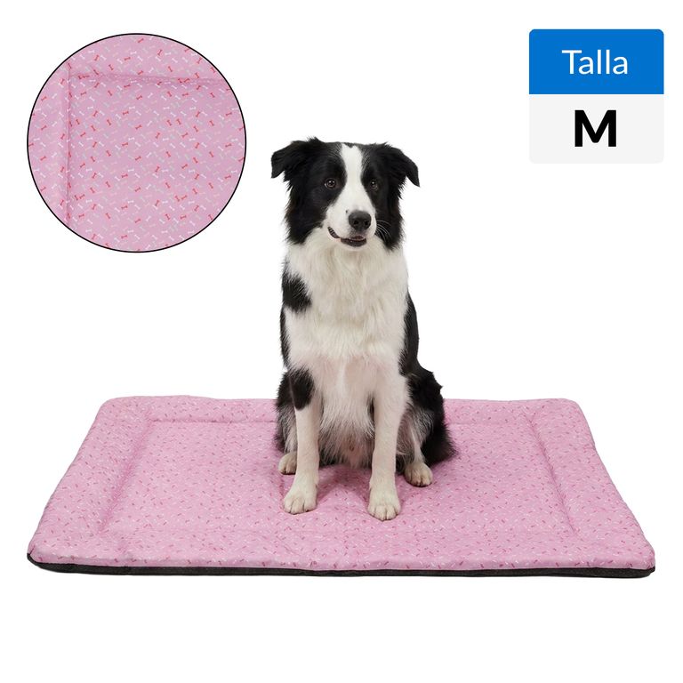 Cama para perros talla M 56x90cm, color rosada para Perro 3x56x88 cm Rosado