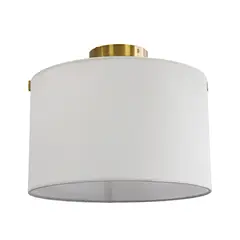 JUST HOME COLLECTION - Lampara techo Sligo 1l blanco/dorado