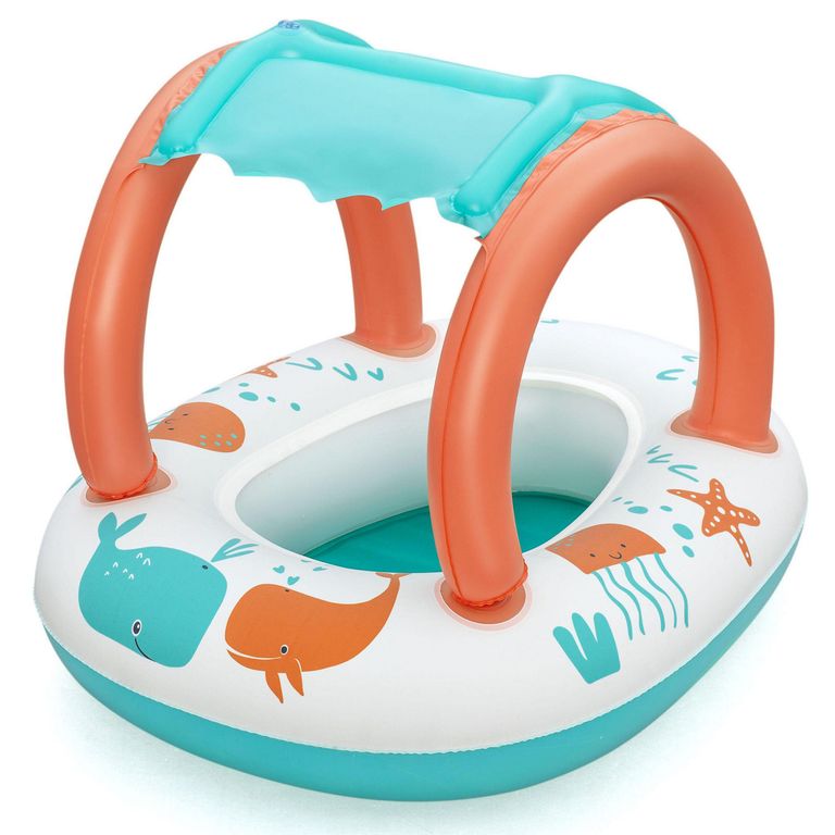 Flotador inflable Bebe tipo bote Multicolor 78x61.5x56.5 cm