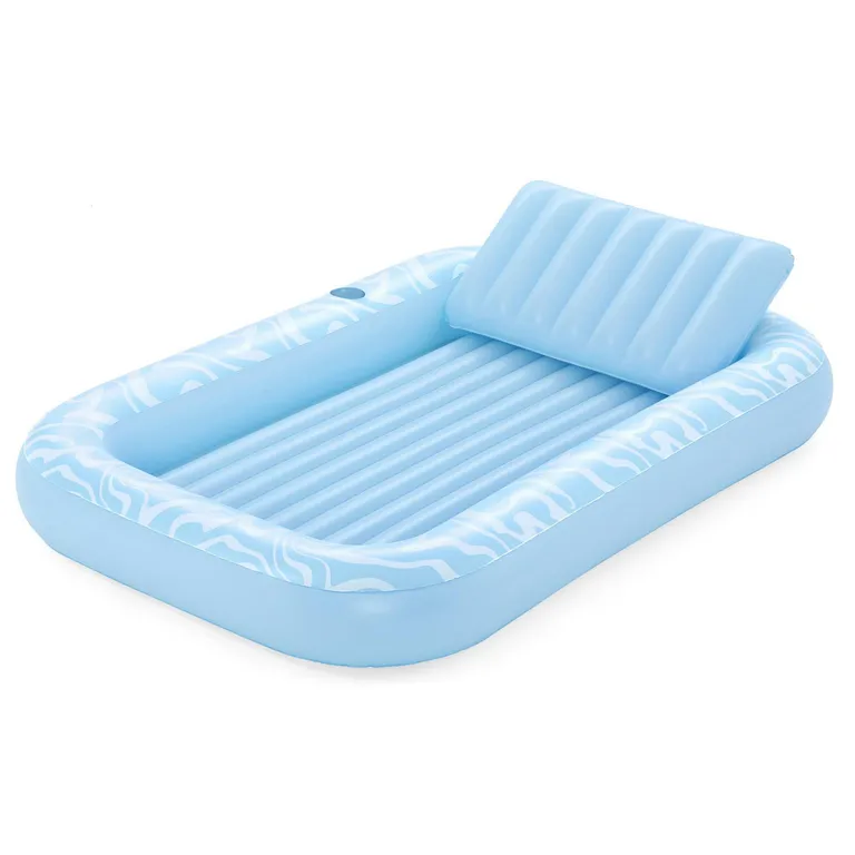 Colchón reposera inflable Celeste 155x25.5x214 cm