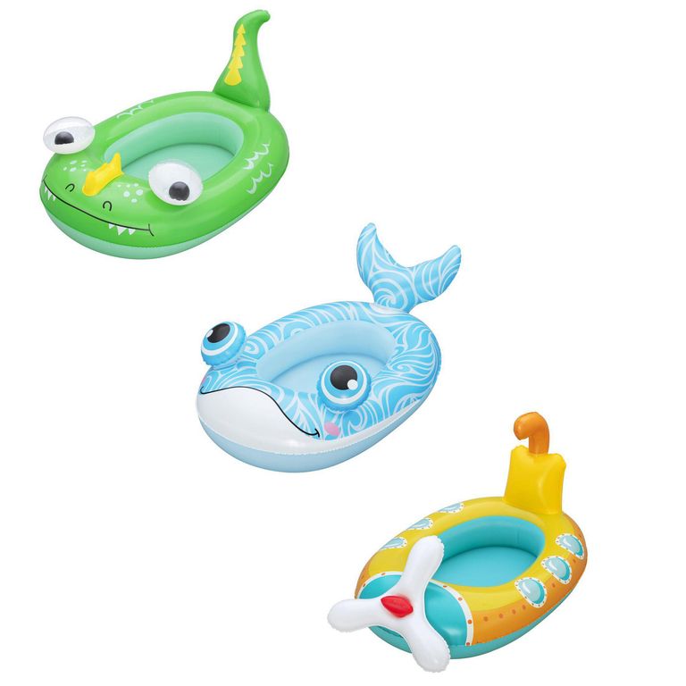 Flotador inflable Bebe tipo bote Multicolor 90x60x50 cm