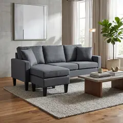 JUST HOME COLLECTION - Sofá Seccional 4 cuerpos Colmar 185x87x124 cm Gris