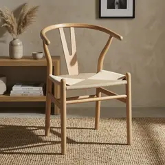 JUST HOME COLLECTION - Silla Windsor Wishbone Madera 75.5x55x56.5 cm