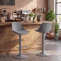 JUST HOME COLLECTION - Set 2 sillas Ethan Gris 104x38x47 cm