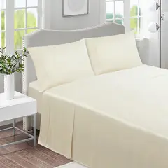 JUST HOME COLLECTION - Sabana Bambu 2 plazas 300 Hilos Beige