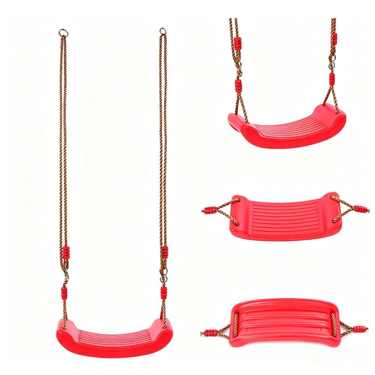 Columpio con Cuerdas 78x46x57 cm Rojo