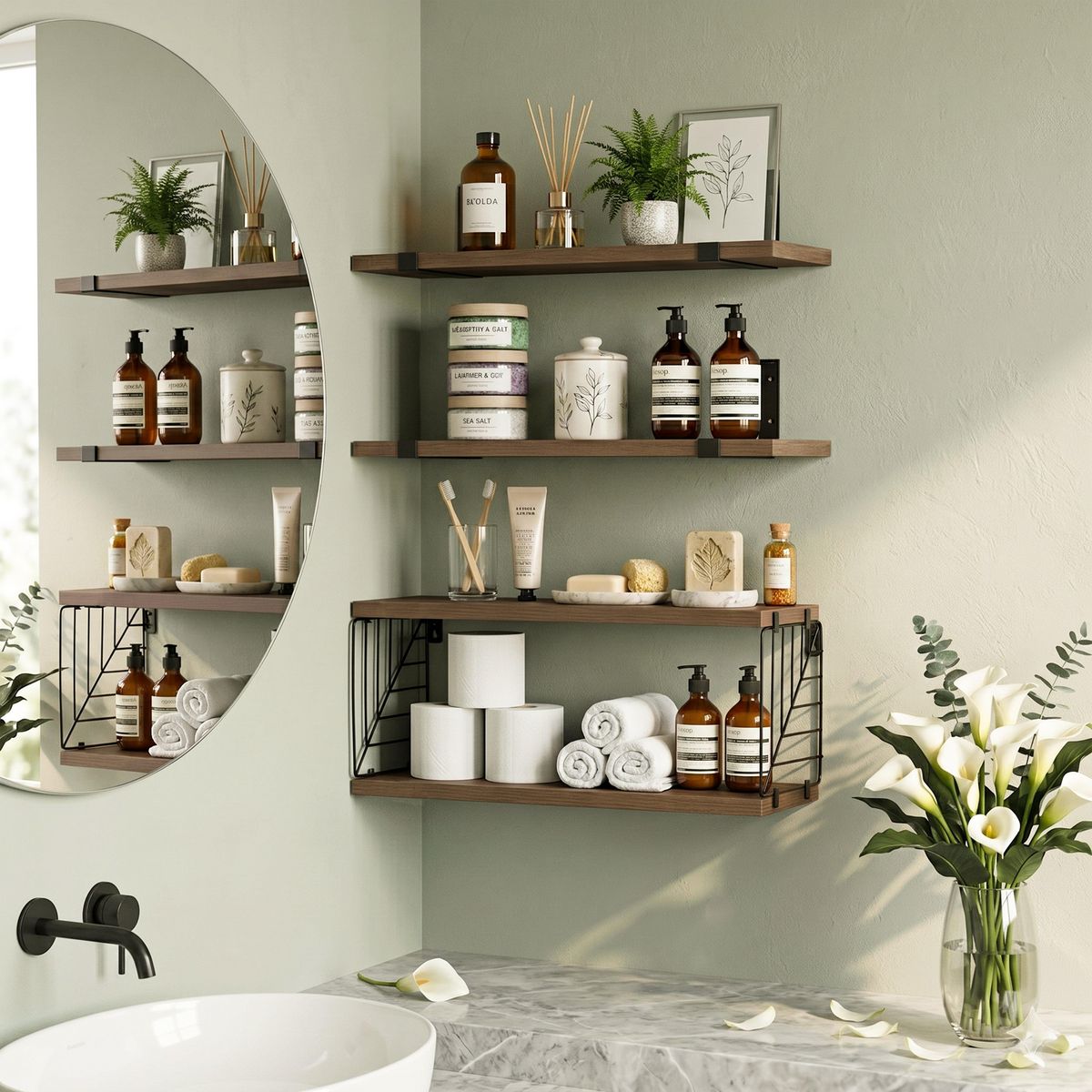 Set 3 repisas MDF Café, marca JUST HOME COLLECTION - Foto Principal