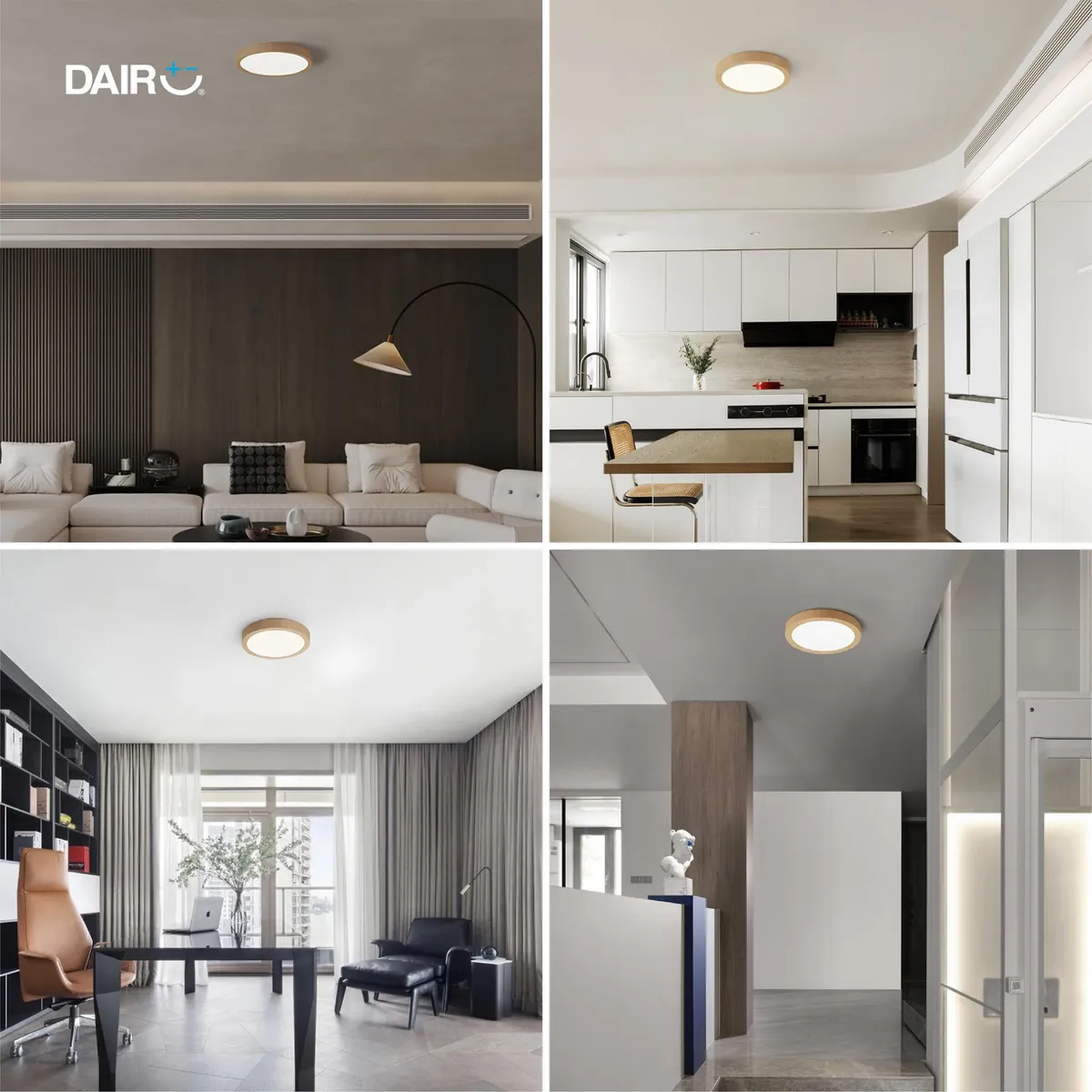 JUST HOME COLLECTION - Set Paneles Sobreponer 12W Luz Neutra Natural 2 unidades