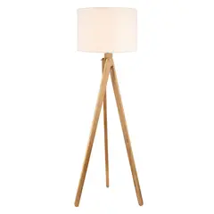 JUST HOME COLLECTION - Lámpara de Pie Posio 1L E27 Gris/Natural