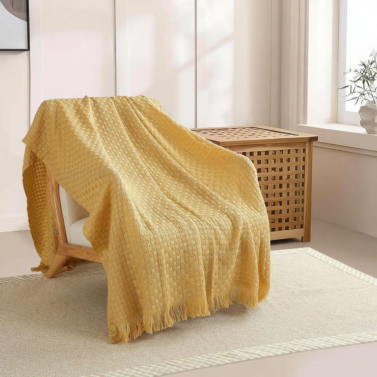 Manta Boho Queen Amarillo