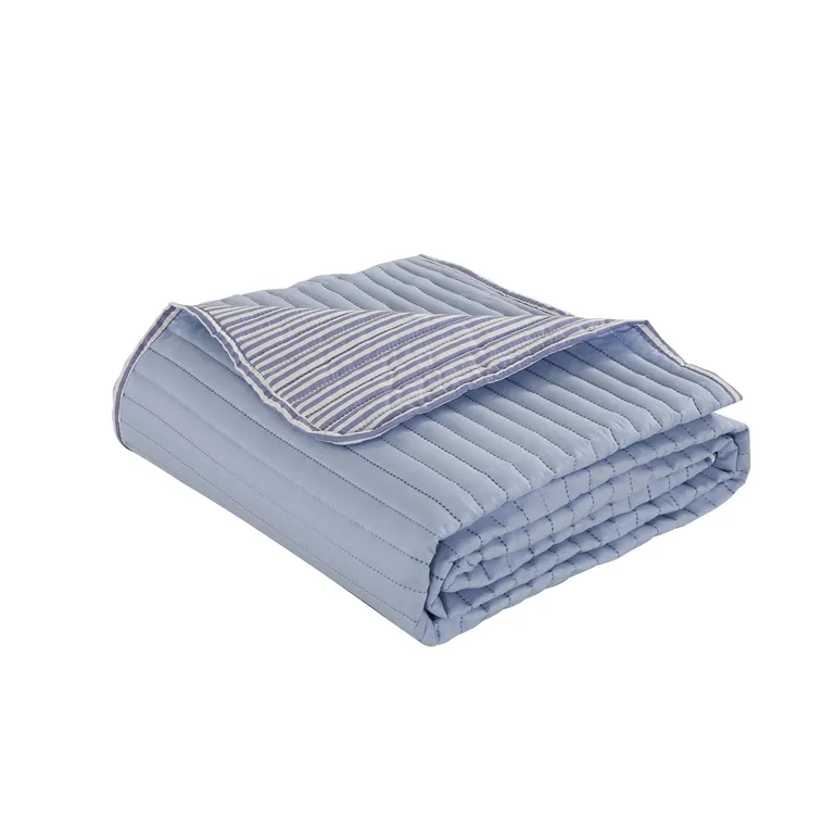 Quilt 1.5 plazas Bicolor Azul