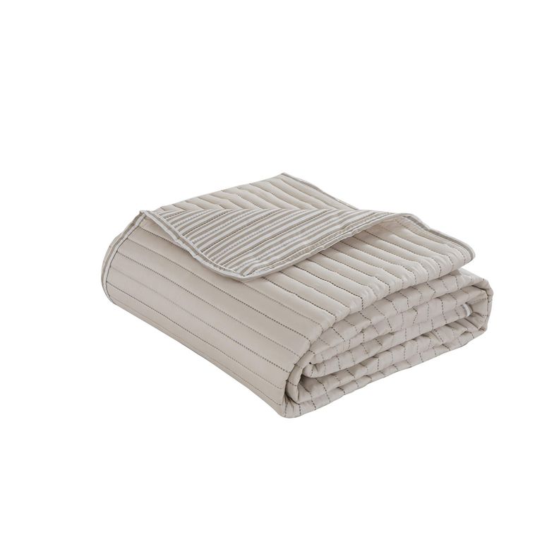 Quilt 2 plazas Bicolor Beige