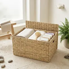 JUST HOME COLLECTION - Cesto ropa 60x36x38 cm Natural