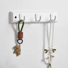 JUST HOME COLLECTION - Percha 3 Ganchos Zinc Blanco