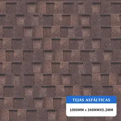 BOLKOW - Teja Asfaltica 34x100 cm 5.2 mm Rojo