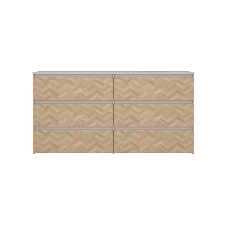 Cómoda 6 Cajón(es) Maise 138x70x41.45 cm Beige