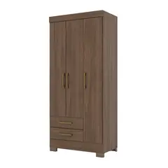 NON BRANDED - Clóset 3 Puerta(s) 2 Cajón(es) 5 Repisa(s) 82.5x185x46.5 cm Castaño