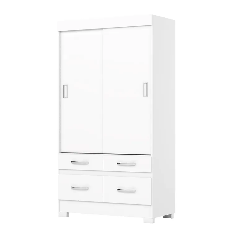 Clóset 2 Puerta(s) 4 Cajón(es) 4 Repisa(s) 109.5x200.5x48.5 cm Blanco