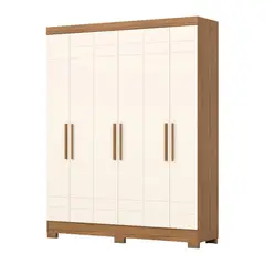 NON BRANDED - Clóset 6 Puerta(s) 2 Cajón(es) 10 Repisa(s) 160x200x43.5 cm Blanco