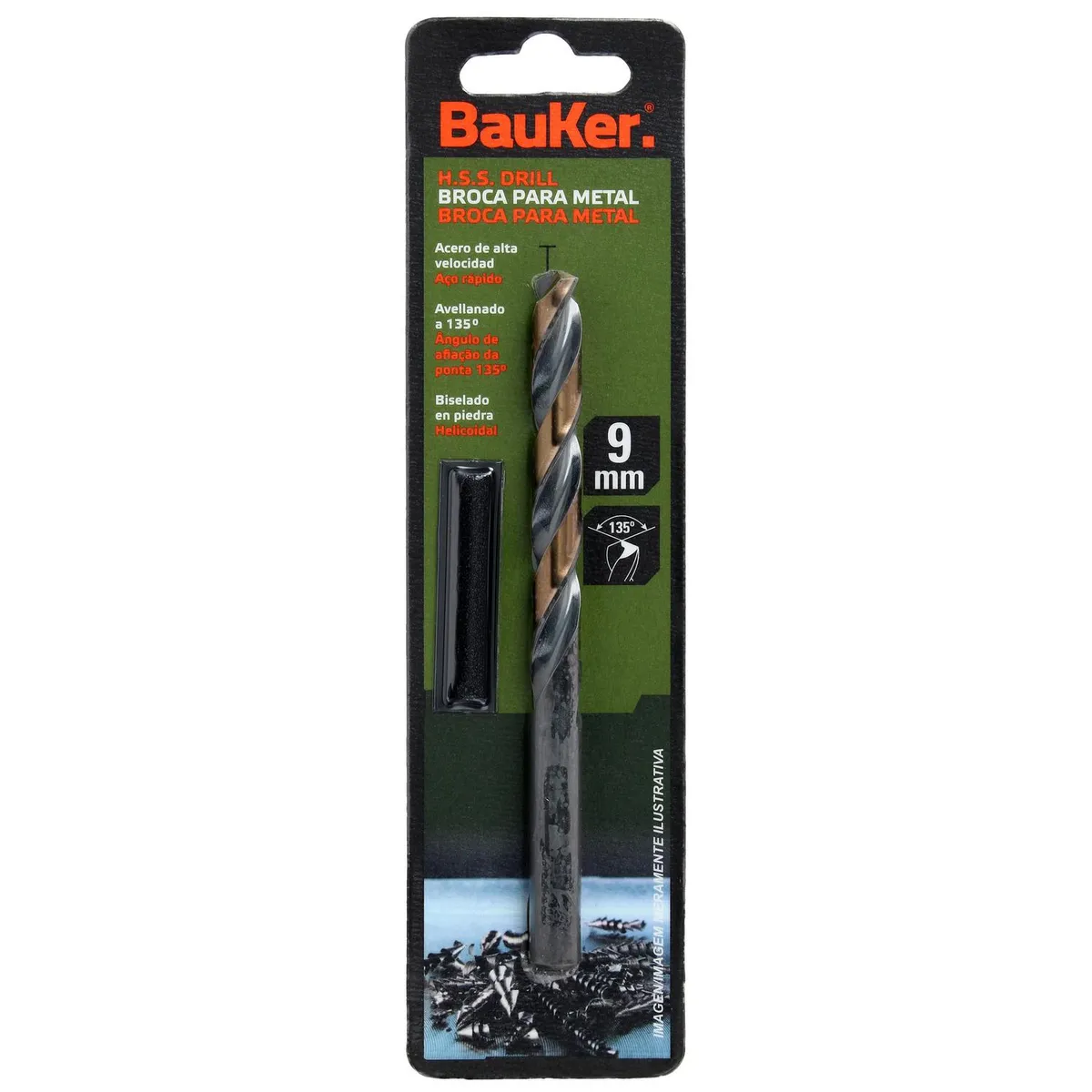 BAUKER - Broca para metal 9x126 mm