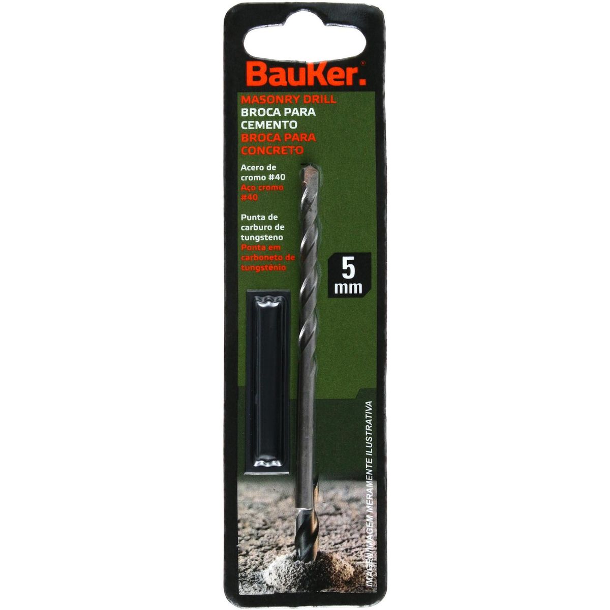 BAUKER - Broca para concreto hexagonal 5x85 mm