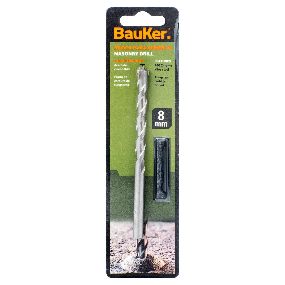 BAUKER - Broca para concreto hexagonal 8x117 mm