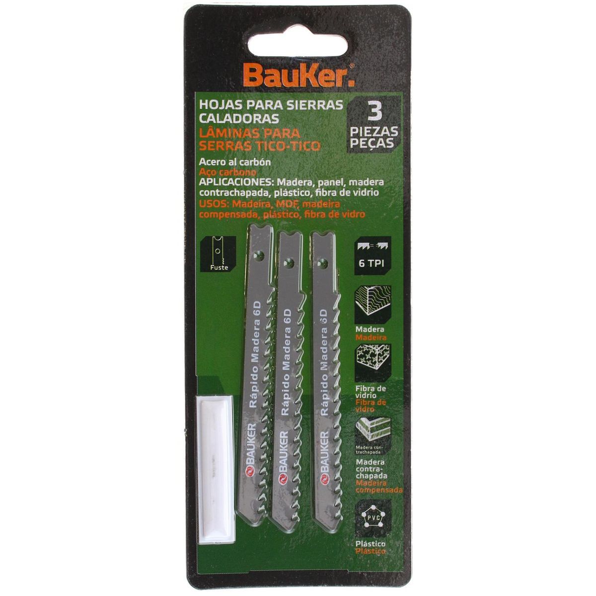 BAUKER - Hoja para sierra caladora 25,4 mm