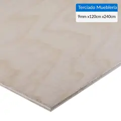 GENERICO - Terciado Mueblería Natural 9 mm 120x240 cm
