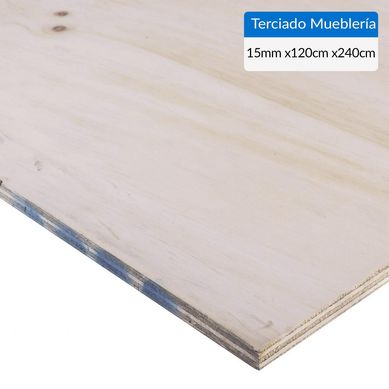 Terciado Mueblera 15 mm 120 x 240 cm