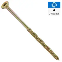 FIXSER - Tornillo Turbo screw Madera Cabeza Phillips Madera 4-3/4 " 14 mm 4 unidad(es)