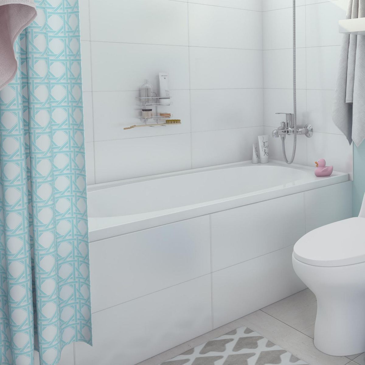SENSI DACQUA - Tina de Baño 120x70 cm Rectangular Acero Esmaltado