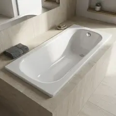 SENSI DACQUA - Tina de Baño 150x70 cm Rectangular Acero Esmaltado