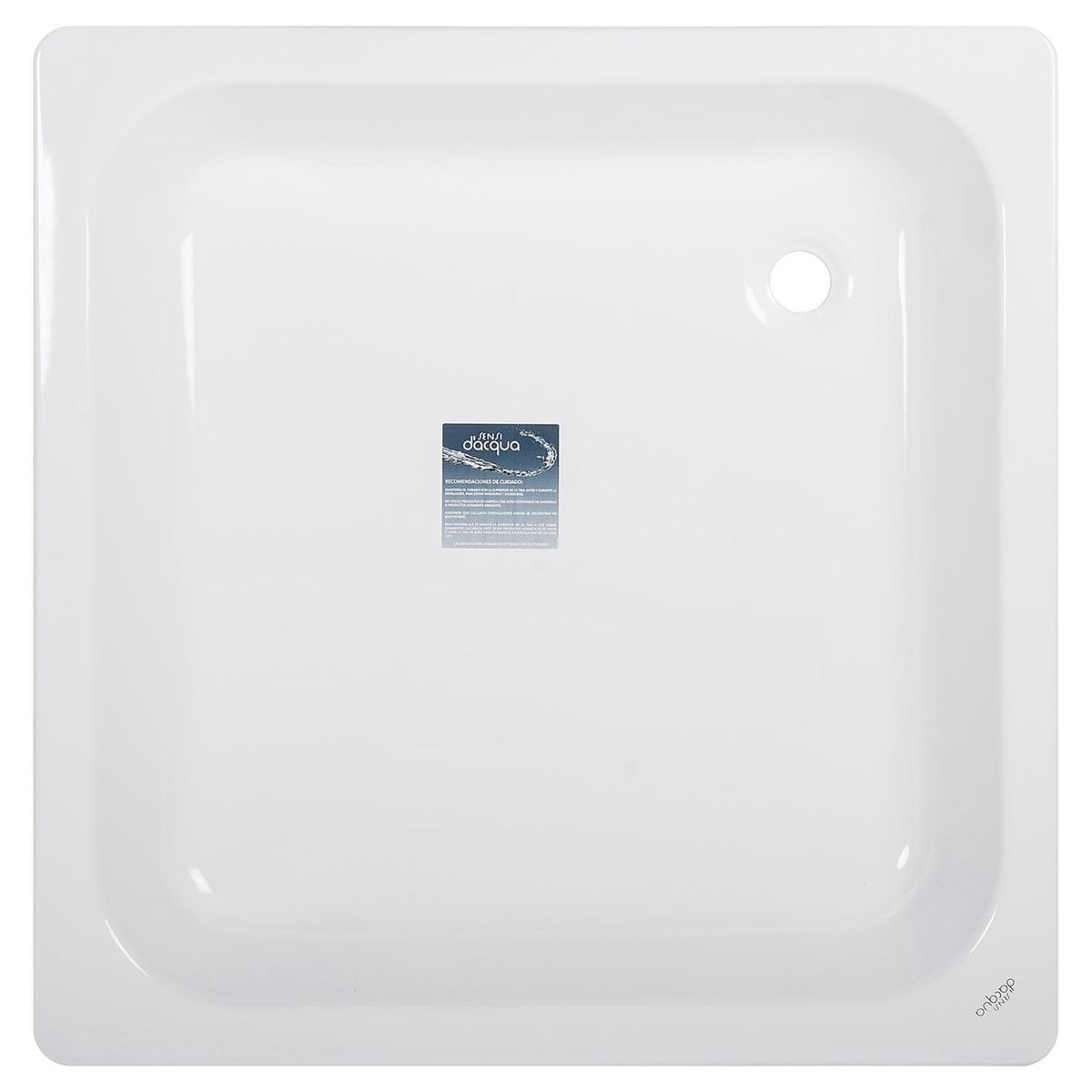 SENSI DACQUA - Receptáculo para ducha 13,5x70x70 cm blanco