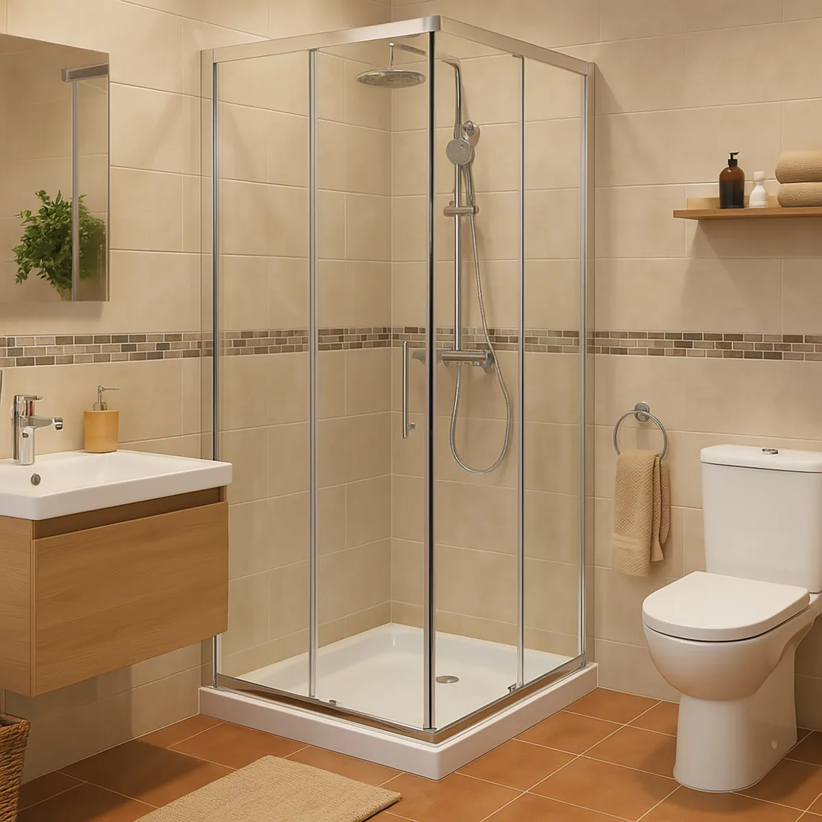 SENSI DACQUA - Receptáculo para ducha 14x80x80 cm blanco