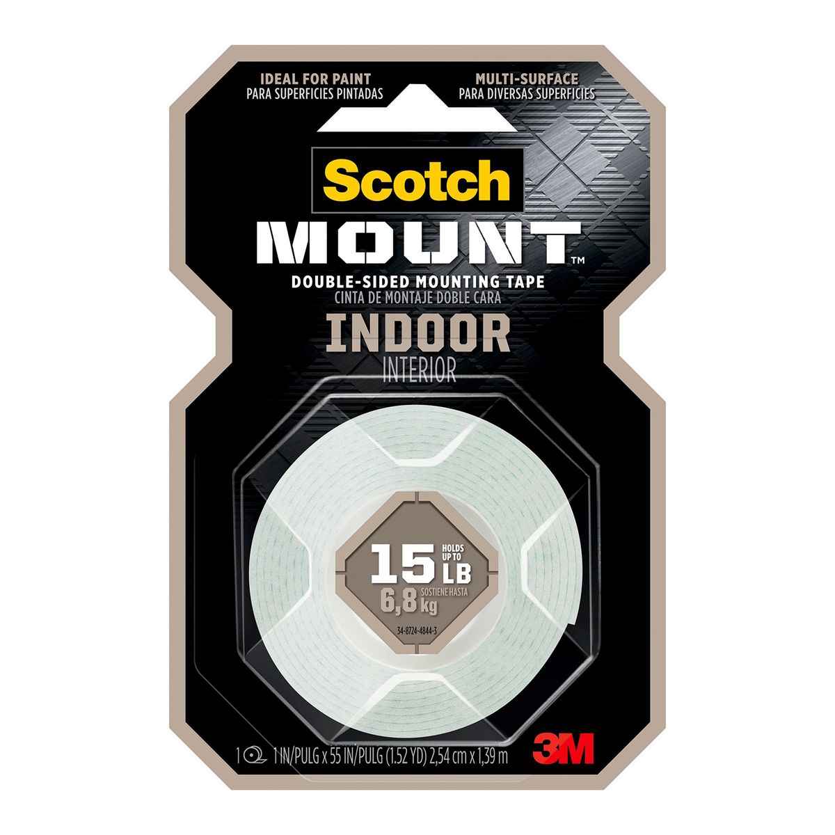 SCOTCH - Cinta Doble Faz Scotch-Mount Interiores 25.4 mm x 1.39 m