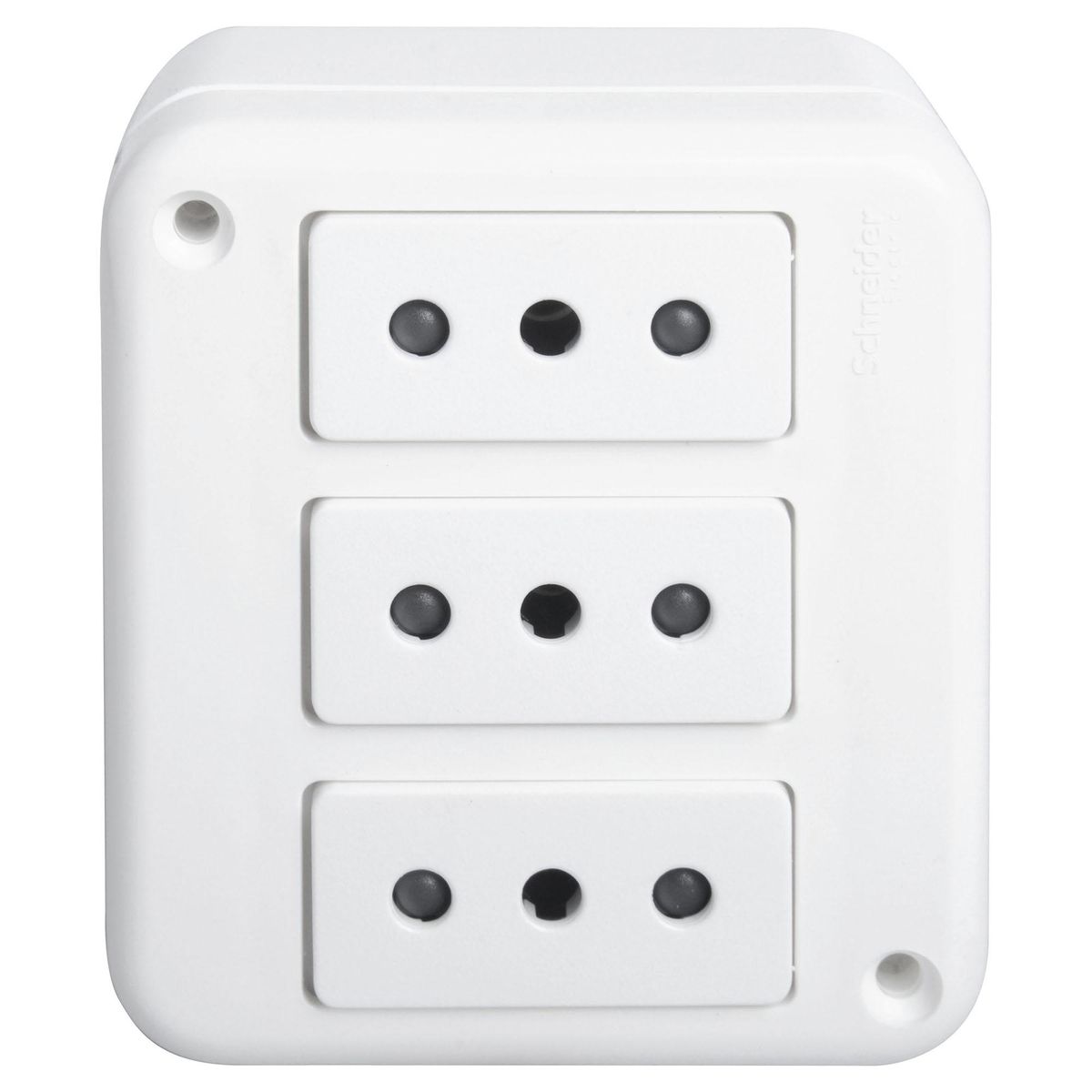 SCHNEIDER ELECTRIC - Tomacorriente triple de sobreponer 10 A Genesis