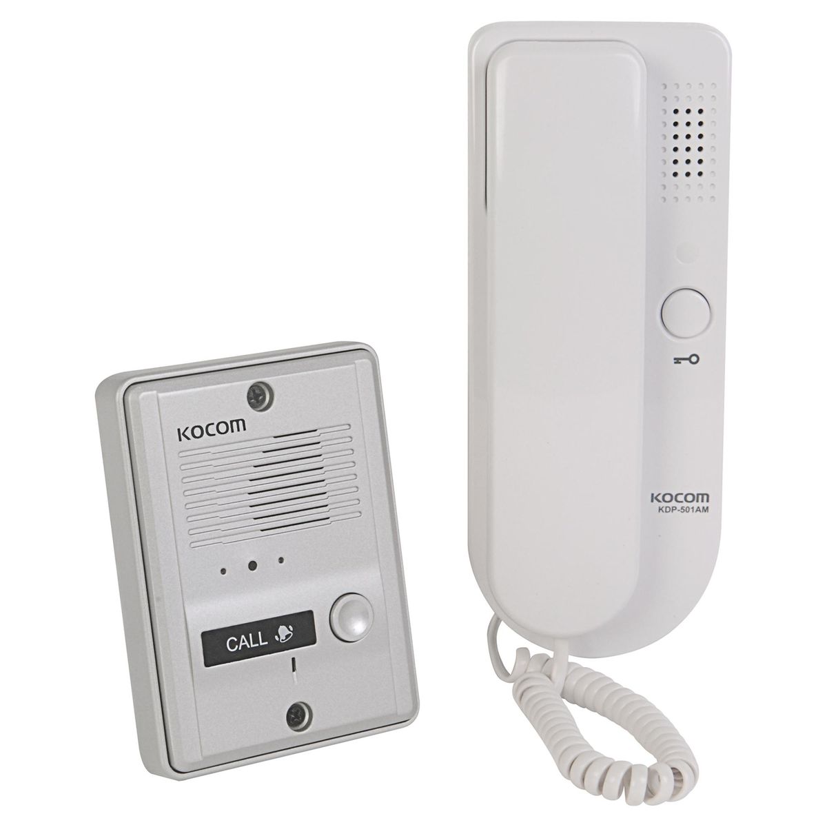 KOCOM - Set 1 citófono + placa alta voz metal