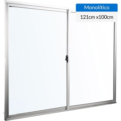 Ventana aluminio 121x100 cm monoltico mate corredera