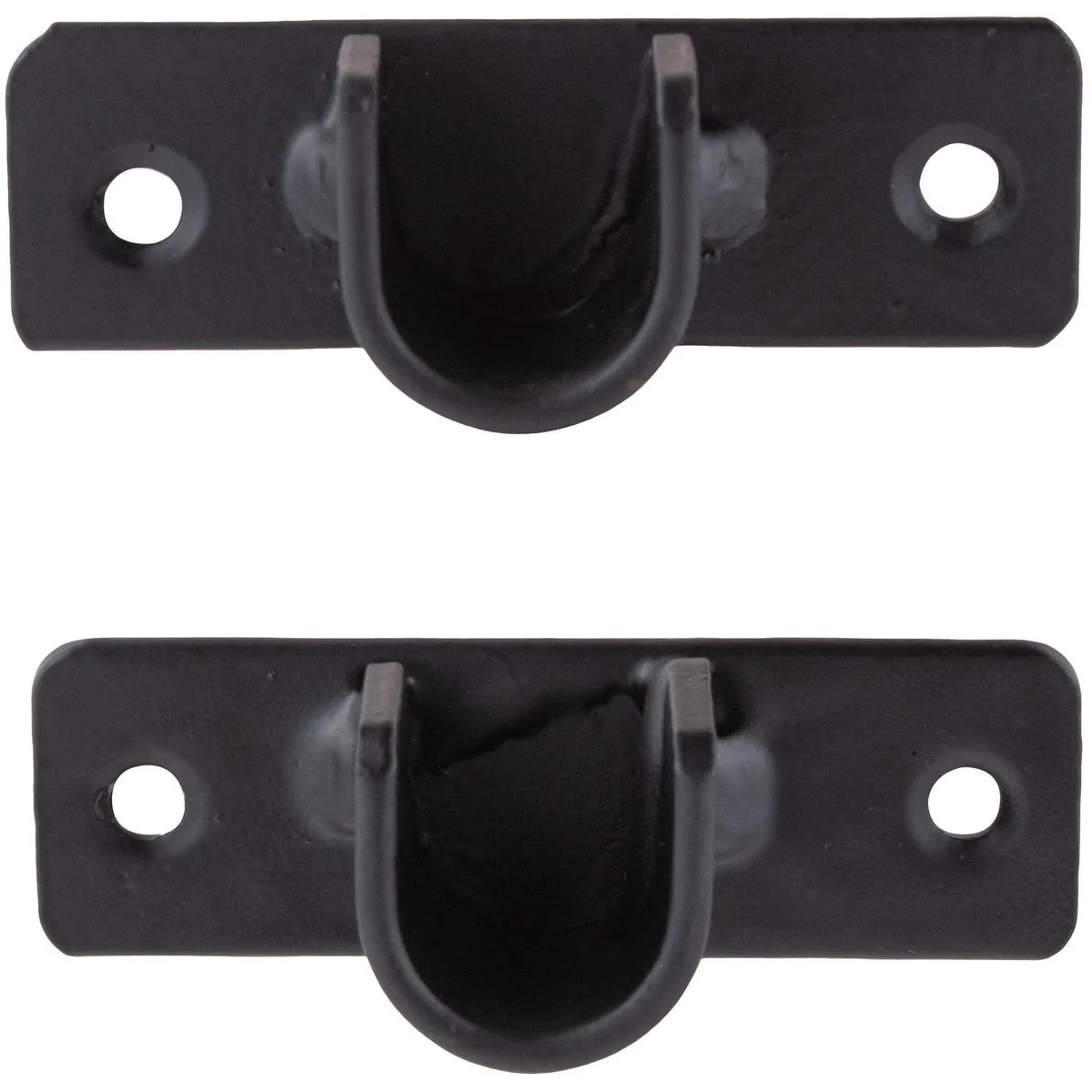 FERRATO - Set de soportes para barra de cortina 19 mm 2 unidades negro