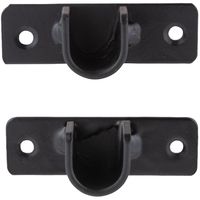 Set De Soportes Para Barra De Cortina 19 Mm 2 Unidades Negro