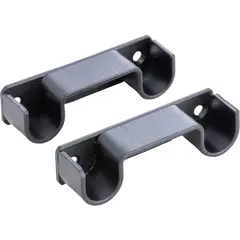 FERRATO - Set de soportes para barra de cortina 19 mm 2 unidades negro