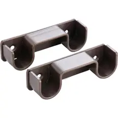 FERRATO - Set de soportes para barra de cortina 25 mm 2 unidades óxido