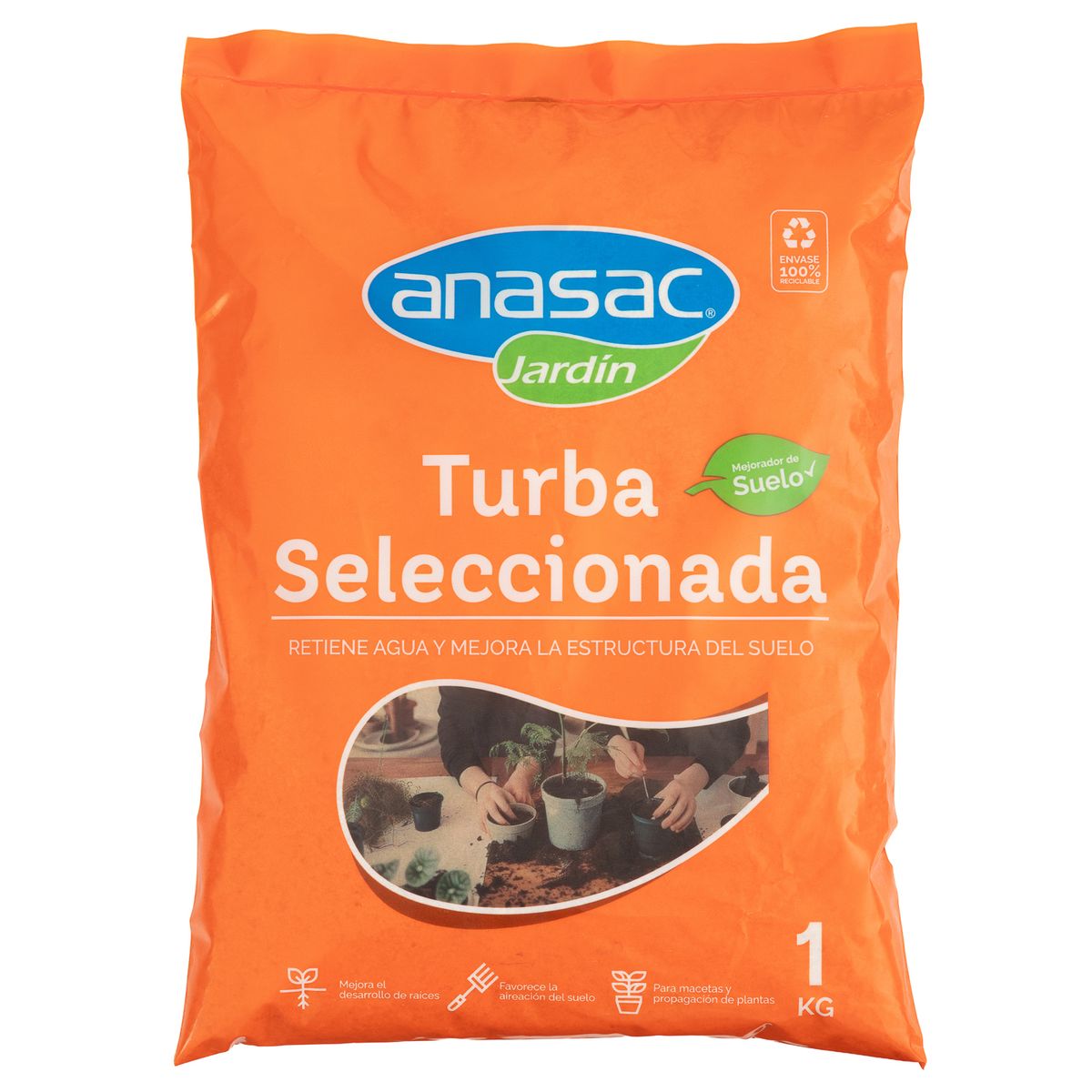 ANASAC - Mejorador de Suelo Turba 1 kg bolsa